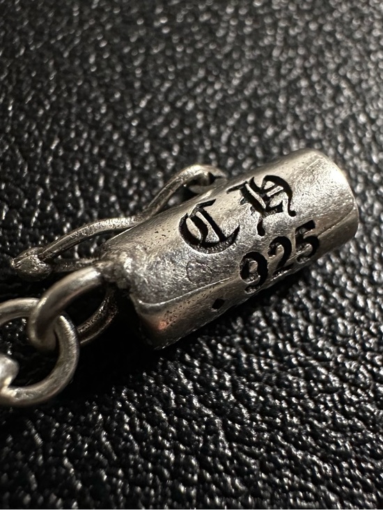 Chrome Hearts Tiny E Necklace 925 Sterling Silver 26.5g - Picture 5 of 7